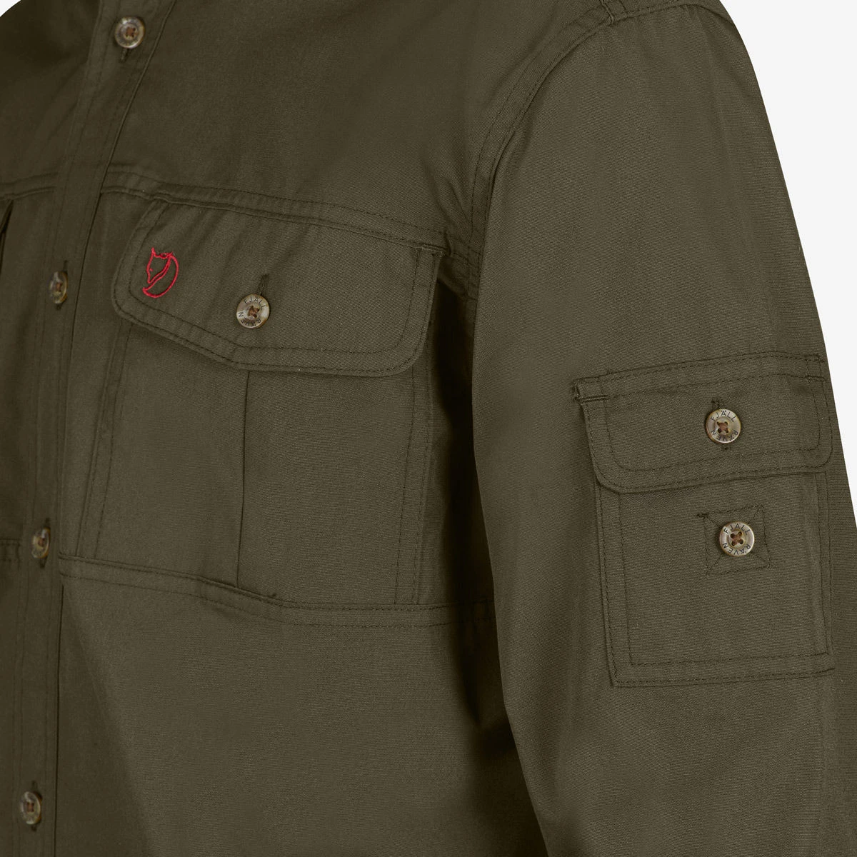 Fjallraven Singi Trekking Shirt - Dark Olive 5 Fjallraven Singi Trekking Shirt - Dark Olive - Image 3